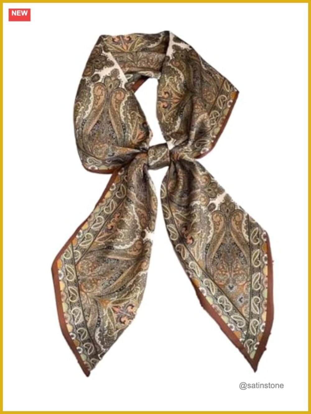 Silky Feel Fashion Scarf for Women - 58" Long Lightweight Multipurpose Neck &
